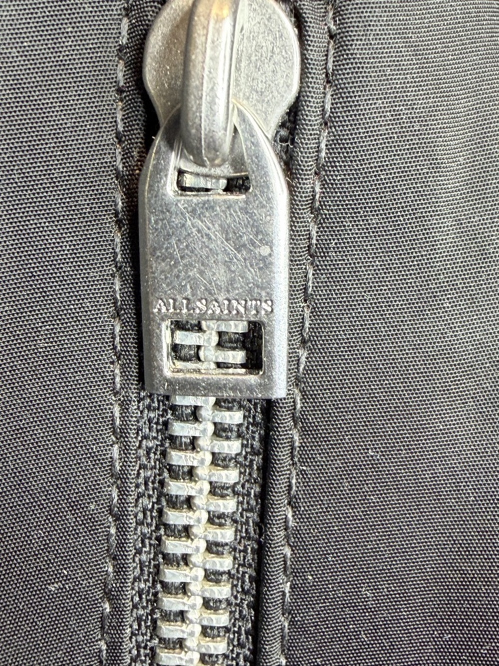 AllSaints Black Leather Logo Patch - Picture 5 of 10